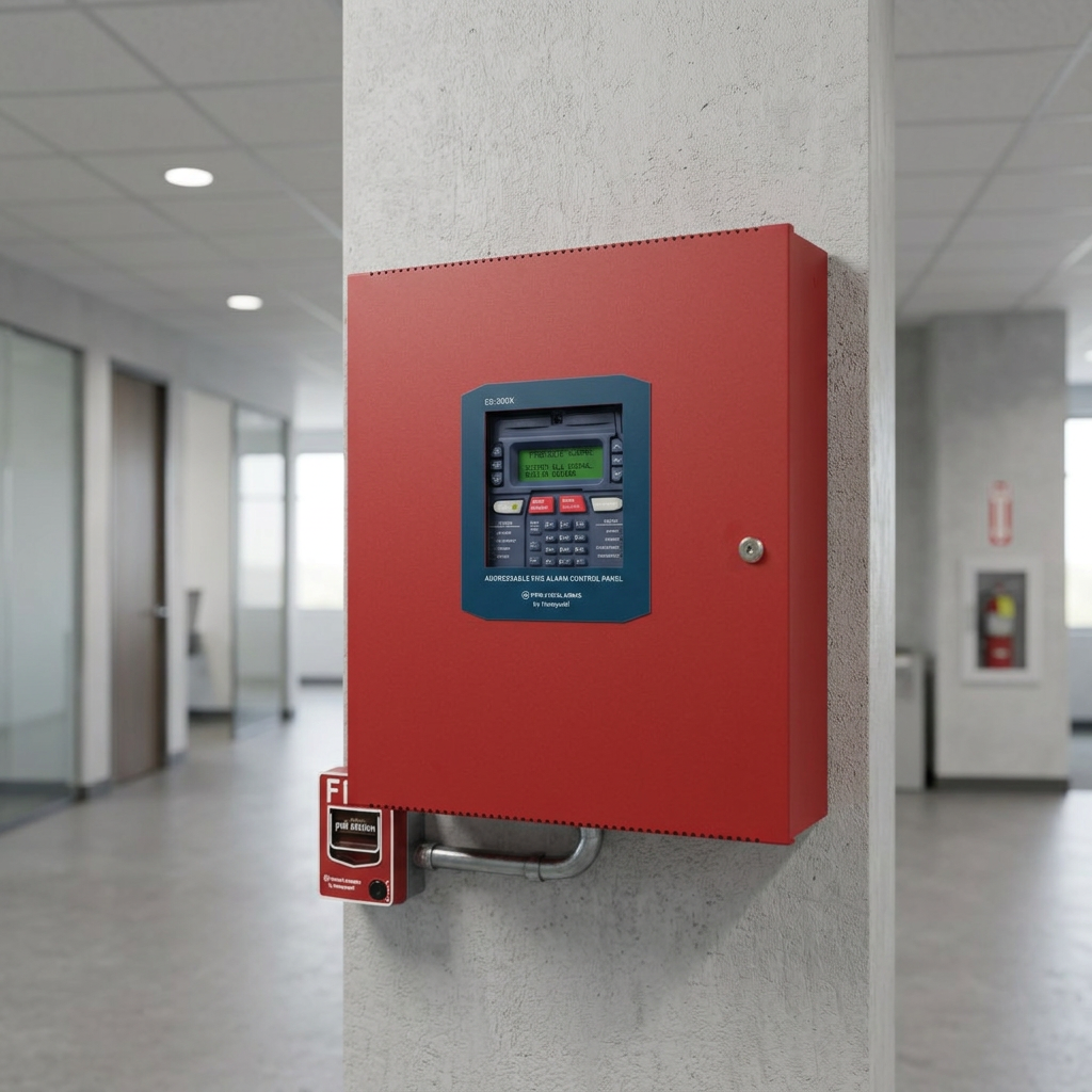 Fire-Lite ES-200X addressable fire alarm control panel with communicator